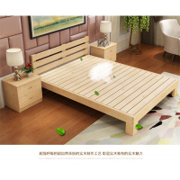 简约现代实木床松木床1.21.51.8米双人床床单人床