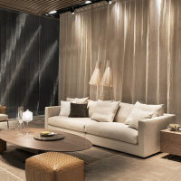 北欧小户型直排三人客厅沙现代简约棉麻布艺羽绒可拆洗整装沙