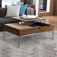 北欧创意时尚小户型茶几 简约现代日式茶几 多功能个性储物箱小桌 褐色(如图)