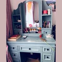 美式梳妆台小户型多功能迷你经济型实木化妆桌梳妆台卧室大容量