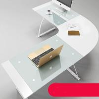 电脑桌书桌简约现代转角办公桌拐角家用台式钢化玻璃桌子写字台