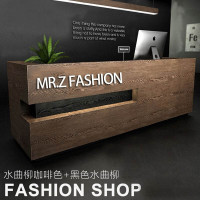 工业风收银台复古吧台服装店前台咖啡厅奶茶吧台桌转角可定制