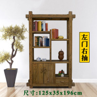 老榆木博古架实木中式多宝阁仿古家具隔断货架茶叶架展示柜古董架