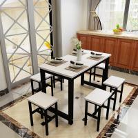 简易家用餐桌椅组合小户型长方形饭桌早餐快餐店桌椅小吃店餐桌椅