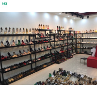 鞋店鞋架鞋店货架包包展示柜简约时尚组合多层鞋架专柜鞋架展示架白色钛铝合金型材
