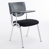 培训椅带写字板折叠椅子学生培训课桌椅记者职员办公椅网布会议椅