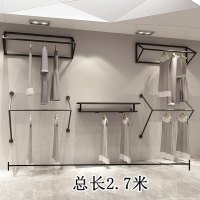 服装店铺展示架上墙壁挂式男女装店衣服侧挂架子铁艺正挂置物架