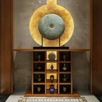 新中式玄关台现代简约玄关桌条几客厅端景台墙边柜供桌