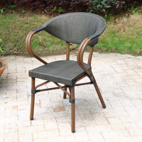 户外桌椅欧式简约休闲腾藤椅室外庭院阳台咖啡外摆折叠椅子