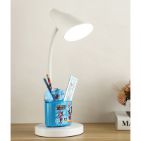 充电儿童台灯LED护眼小学生学习书桌灯卡通可爱女孩保视力防粉色笔筒5WLED触摸开关
