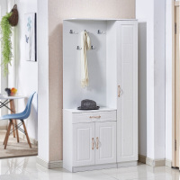 厅柜鞋柜简约现代入户衣帽柜玄关储物柜带穿衣内镜挂衣柜隔断柜120*32*185左右款自由组合内镜组装