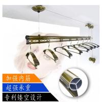 升降晾衣架阳台手摇单杆晾衣杆双杆室内衣架自动折叠晒衣架单杆