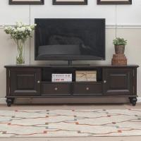 美式乡村实木电视柜茶几组合套装红椿家具客厅电视机柜子简约地柜2.2米电视柜(红椿木)2200*450*550m组装