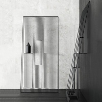 创意入户隔断墙北欧置物架线条简约书架玄关架展架屏风艺术架子