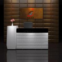 烤漆吧台桌简约现代收银台服装店前台接待台时尚女装店收银柜转角210*50*1051x1x1cm