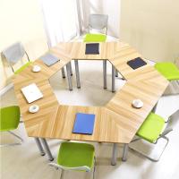 北京学生培训课桌椅直销学校家具梯形辅导班组合少儿美术课桌 1200*600*750