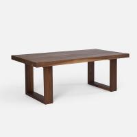 北欧风老榆木餐桌家用白蜡木全实木简易餐桌长方形小户型现代简约