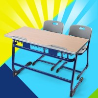 科瑞尼KHY-0429学生学校双人课桌椅辅导班培训桌 深蓝色