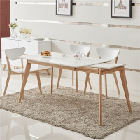 小户型变形北欧伸缩餐桌简约欧式长方形实木多功能折叠收缩家具 餐桌