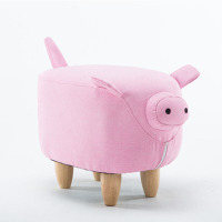 创意换鞋凳可爱小凳子沙凳家用实木矮凳动物猪猪坐墩子