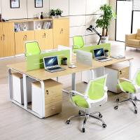职员办公桌椅组合单人2/4/6人位简约现代屏风工作位员工电卡座