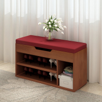 布艺储物换鞋凳鞋柜现代简约田园简易鞋架小鞋柜式穿鞋凳脚