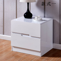 简易欧式烤漆床头柜整装简约现代米白色韩式收纳床头柜实木