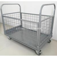 围栏物流手推车平板车仓库搬运车推货车全折叠网格小推车物流车