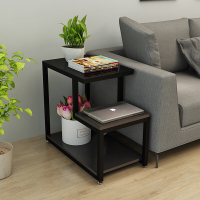 现代简约小茶几边角桌客厅迷你角柜沙边柜玻璃边几角几卧室边桌白玻璃+白板材长度90