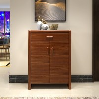 口鞋柜实木简约现代玄关厅柜中式对开多功能阳台储物柜E51700*320*1070组装