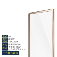 衣柜镜子内装置推拉镜全身镜旋转伸缩折叠衣橱镜抽拉式衣柜穿衣镜
