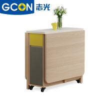 小户型家用折叠餐桌多功能简易小型北欧简约现代6人伸缩吃饭桌子