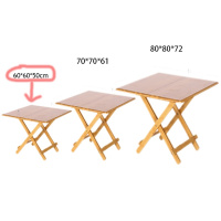 楠竹折叠桌便携简易餐桌正方形小户型家用饭桌实木方桌圆桌学习桌