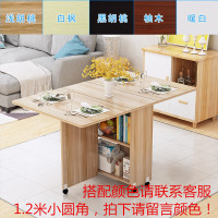 简易小户型折叠餐桌餐边柜碗柜微波炉柜组合多功能可移动吃饭桌子