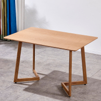 北欧伊姆斯餐桌家用小户型桌子白色简约现代实木方桌洽谈桌椅组合