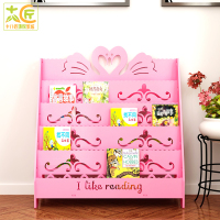 儿童书架简易卡通小宝宝图书收纳书柜落地书报架幼儿园绘本架