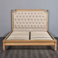 特价欧式法式乡村美式橡木实木单双人床复古布艺红床箱体气压床