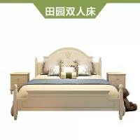 韩式床田园风格床主卧实木床双人床1.8米床现代简约床1.5米欧式床