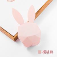 LED小台灯充电式护眼书桌大学生宿舍带闹钟可爱卡通儿童简约台风咪兔闹钟[樱桃粉]+充电线+3M胶铁片2片+充电头触摸开关
