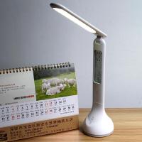 创意可充电LED台灯护眼书桌小学生防儿童带闹钟折叠蓄电升级版[不充电头]触摸开关