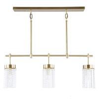 北欧餐厅纯铜吊灯后现代简约个性长方形饭厅餐桌书房吧台别墅吊灯 3头(L810*W100*H635)
