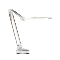 大学生宿舍书桌学习阅读led护眼台灯可折叠吸盘式底座3档调光银色触摸开关