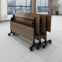 2019新款家具折叠办公桌培训桌双人会议桌长桌可折叠翻板桌拼接长条移动课桌