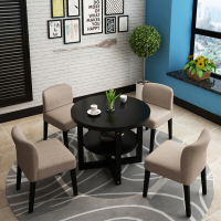 2019简约接待洽谈桌椅组合奶茶店售楼处会客小圆桌子休闲办公一桌四椅
