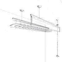 2019新款家具H豪客家顶装手摇晾衣架阳台升降晾衣杆室内家用晾衣机