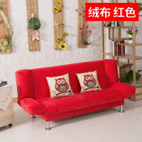 2019简易沙床1.8米可折叠小户型多功能客厅两用布艺沙单人1.2双人