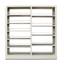 2019新款家具钢制铁皮书架学校图书馆阅览室单面双面书店书籍室专用书架资料架