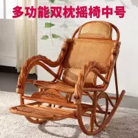 2019新款家具躺椅阳台午睡椅藤摇椅实木老人椅大号藤摇椅多功能真藤摇椅