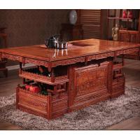 2019木茶桌实木功夫茶几天工一品家具客厅新中式泡茶台椅组合 一桌1豪华椅4圈椅 整装