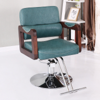 2019美椅精品美店椅子美升降理店廊复古欧式实木剪椅 绿色带脚踏 官方标配